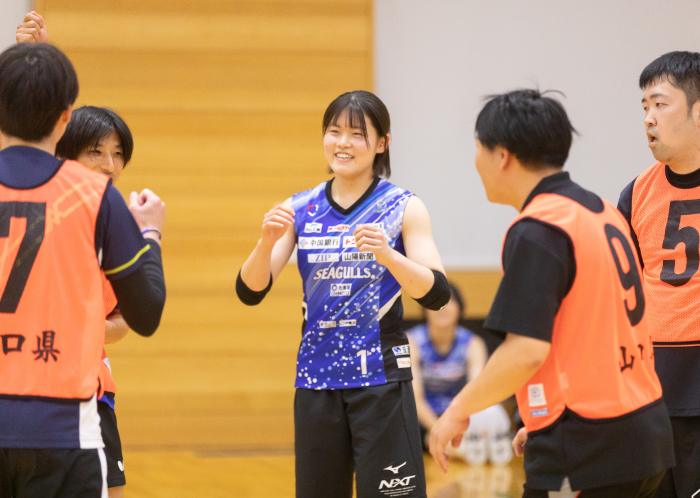 マルナカ×岡山シーガルズ ピア バレーボール大会