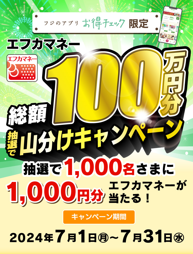 エフカマネー総額100万円分山分けキャンペーン