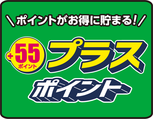 ポイントがお得に貯まる！　+55ポイントプラスポイント