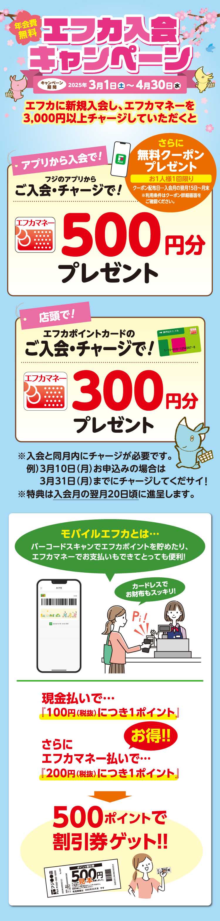 年会費無料　エフカ入会キャンペーン