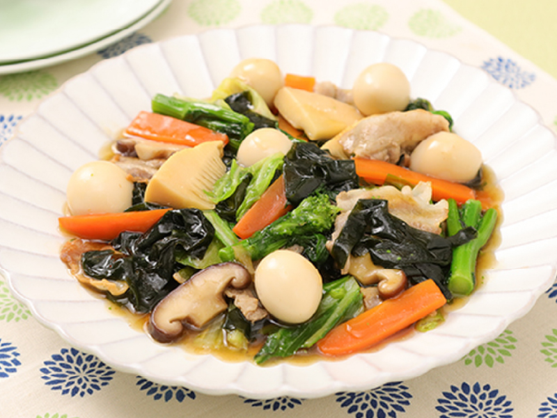 イメージ画像:わかめと春野菜の具だくさん八宝菜