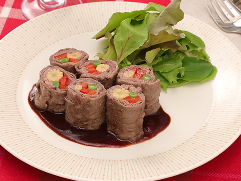 イメージ画像:華やか♪カラフル野菜の牛肉ロールステーキ