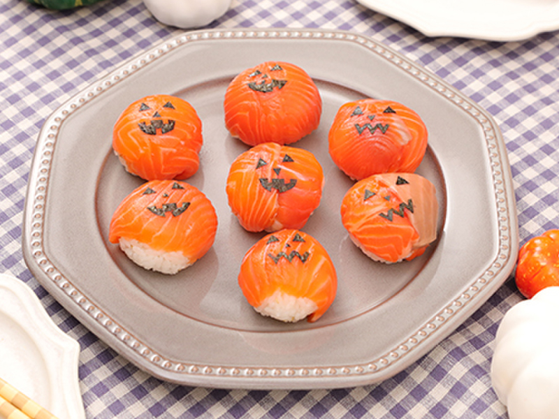 イメージ画像:サーモンで☆ハロウィン手まり寿司